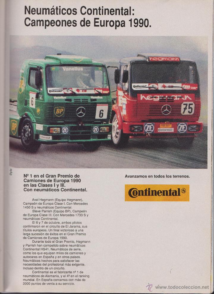 Coleccionismo: publicidad neumaticos continental campeones de europa 1990 camiones mercedes benz