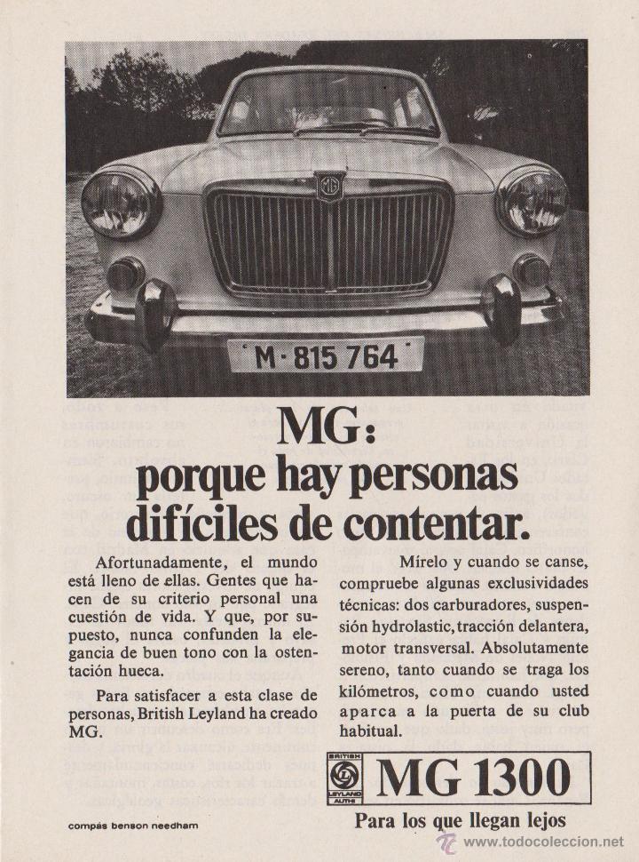 Coleccionismo: Publicidad Automovil Authi MG 1300