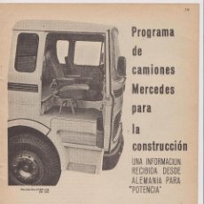 Coleccionismo: REPORTAJE CAMION MERCEDES BENZ DE LOS AÑOS 60