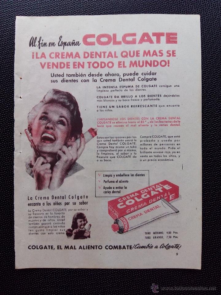 Antiguo Anuncio De Publicidad De Colgate Ref Buy Old Sheets Of Paper Programs And Other Documents At Todocoleccion