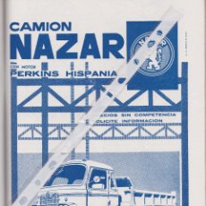 Coleccionismo: PUBLICIDAD CAMION NAZAR DE 1961