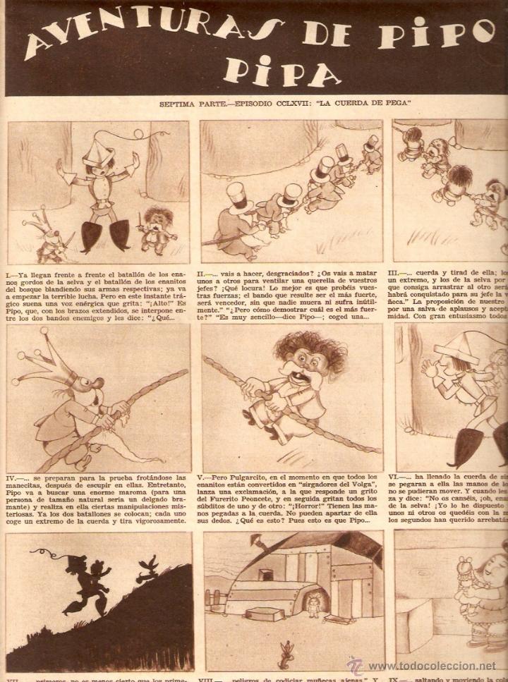 Coleccionismo: A&Ntilde;OS 30? RECORTE PRENSA AVENTURAS DE PIPO Y PIPA SEPTIMA PARTE BARTOLOZZI LA CUERDA DE PEGA
