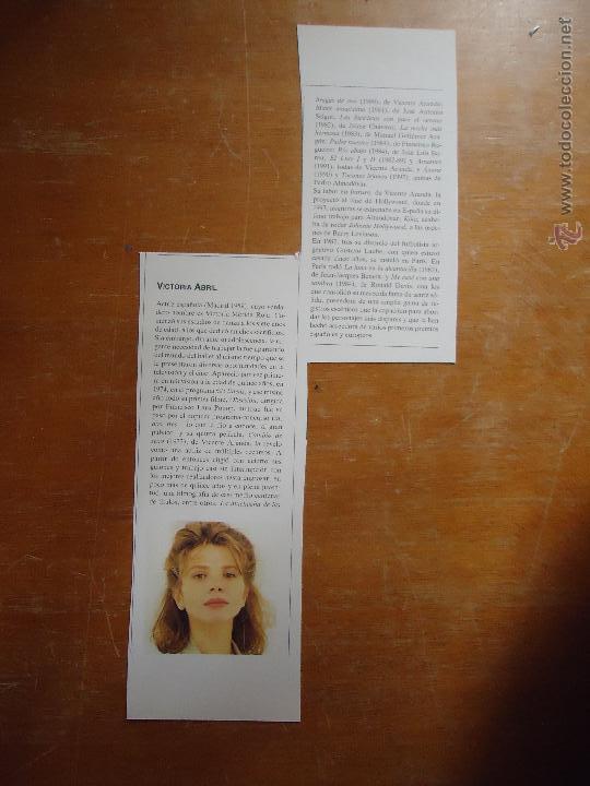 Coleccionismo: breve biografia -  actriz , victoria abril