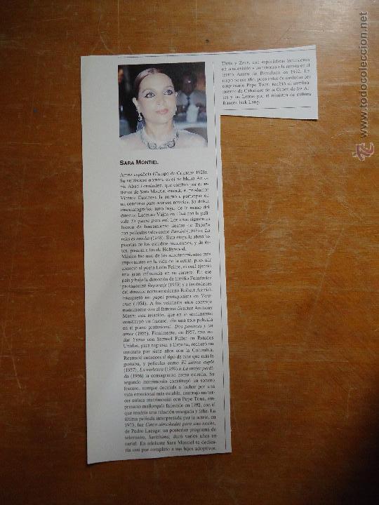 Coleccionismo: breve biografia - actriz cantantante, sara sarita montiel