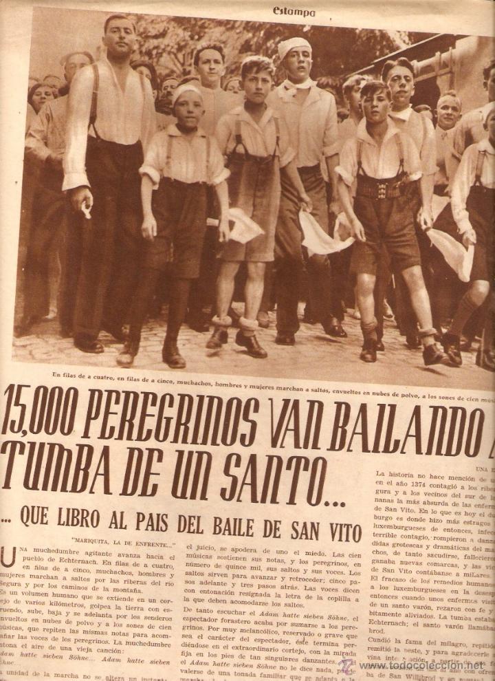 Collectionnisme: A&Ntilde;OS 30 RECORTE PRENSA ECHTERNACH PEREGRINACION BAILANDO A LA TUMBA DEL SANTO BAILE DE SAN VITO