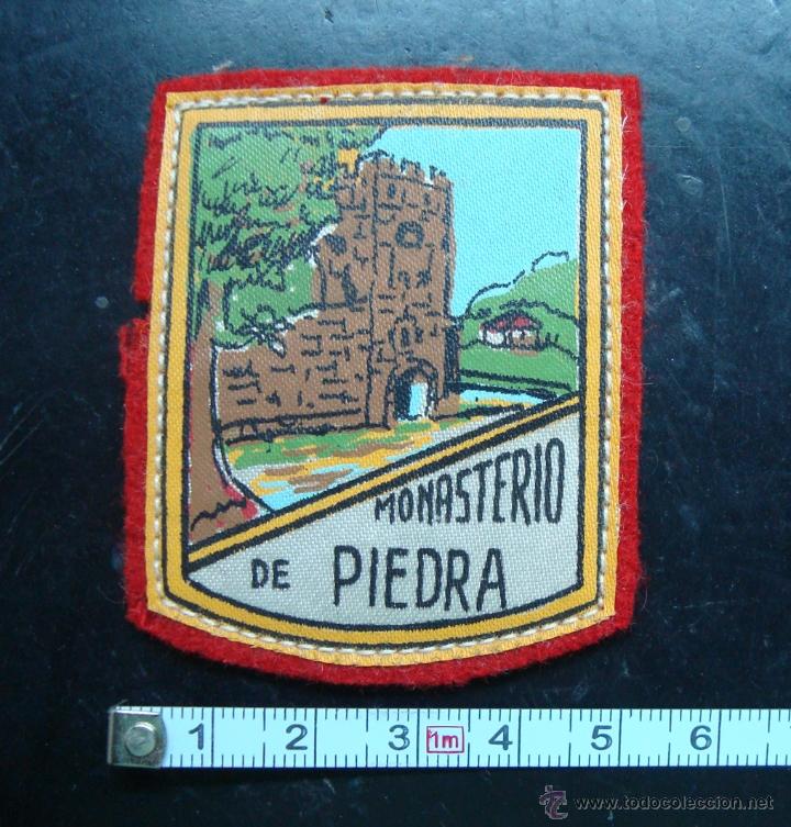 Colecionismo: antiguo Parche tela, monasterio de pidra, Zaragoza