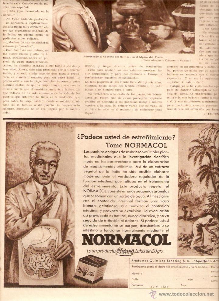 Collecting paper: A&Ntilde;O 1936 RECORTE PRENSA PUBLICIDAD NORMACOL ESTRE&Ntilde;IMIENTO
