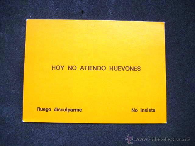 Coleccionismo: TARJETA DE VISITA. DE BROMA. A&Ntilde;OS 70.. ENVIO  INCLUIDO.