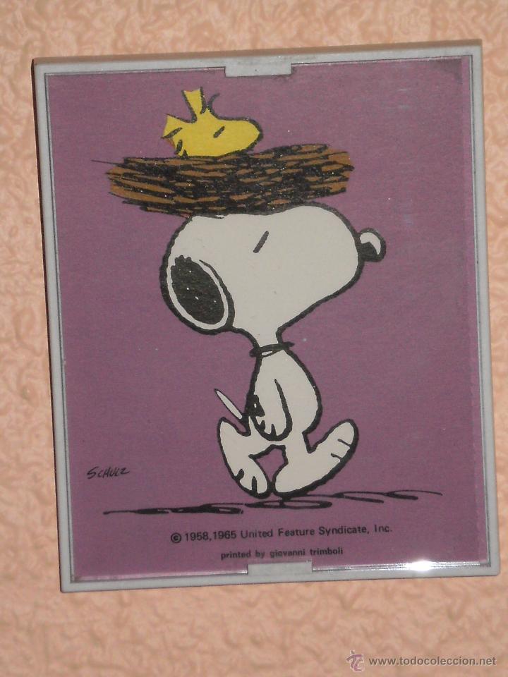 Coleccionismo: CUADRO COLECCIONABLE EN MINIATURA CON SU MARCO EN PVC , SNOOPY . DISE&Ntilde;O SCHULZ , ORIGINALES .