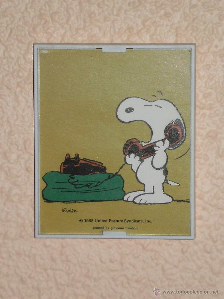 Coleccionismo: CUADRO COLECCIONABLE EN MINIATURA CON SU MARCO EN PVC , SNOOPY . DISE&Ntilde;O SCHULZ , ORIGINALES .