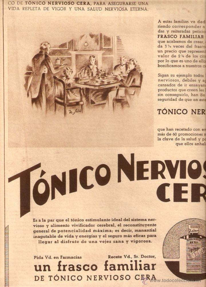 Collecting paper: A&Ntilde;OS 30 RECORTE PRENSA PUBLICIDAD TONICO NERVIOSO CERA