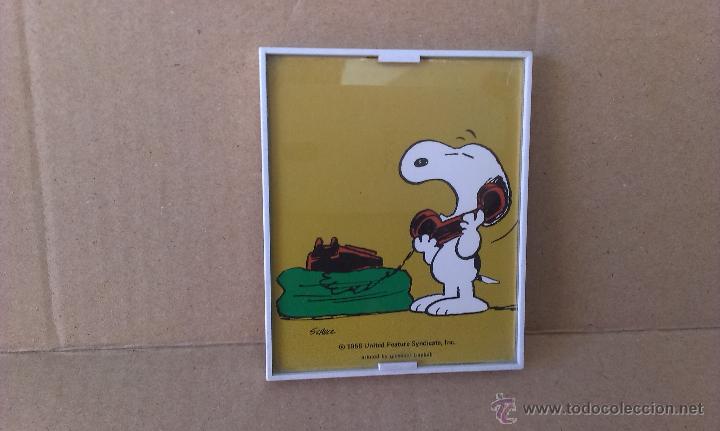 Coleccionismo: CUADRO EN MINIATURA CON MARCO EN PVC , SNOOPY (MAS 4 EUROS ENVIO) 7 X 8 CM APROX.