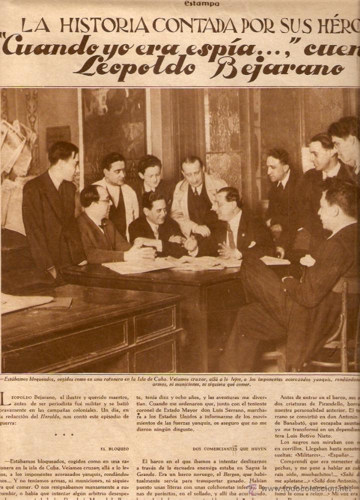 Collectionnisme: A&Ntilde;OS 20 RECORTE PRENSA LEOPOLDO BEJARANO ESPIA LA HISTORIA CONTADA POR SUS HEROES