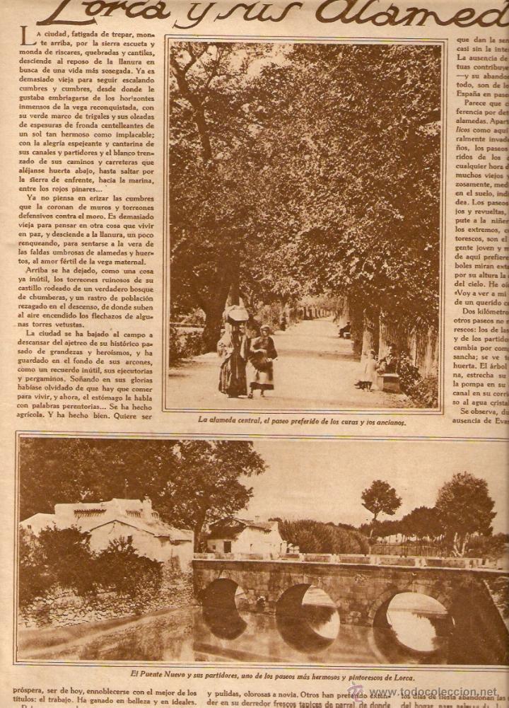 Collecting paper: A&Ntilde;OS 20 RECORTE PRENSA MURCIA LORCA Y SUS ALAMEDAS PUENTE NUEVO