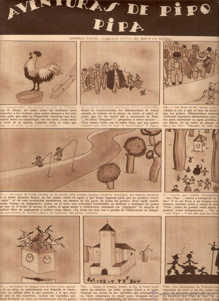 Collectionnisme: A&Ntilde;OS 30? RECORTE PRENSA AVENTURAS DE PIPO Y PIPA SEPTIMA PARTE BARTOLOZZI EL RIO Y LA TORRE