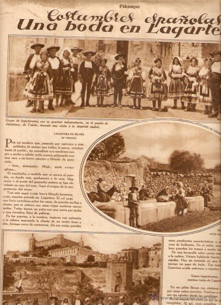 Sammelleidenschaft Papier: A&Ntilde;OS 20 RECORTE PRENSA LAGARTERA TOLEDO BODA LAGARTERANA COSTUMBRES TIPICAS TRAJES TIPICOS