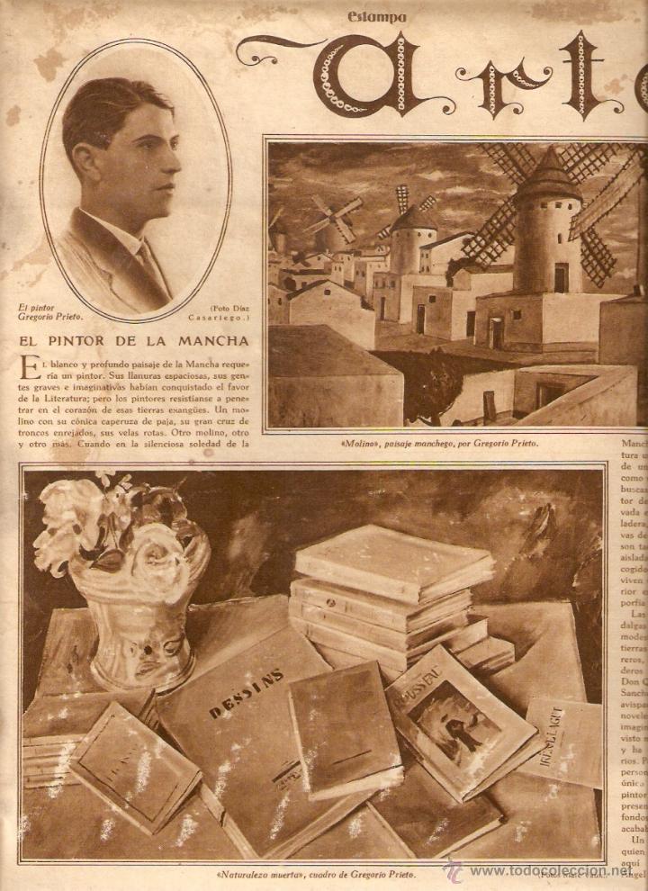 Collectionnisme: A&Ntilde;OS 20 RECORTE PRENSA PINTURA ARTE GREGORIO PRIETO EL PINTOR DE LA MANCHA