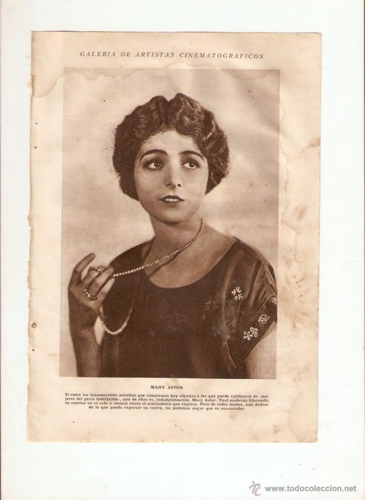 Coleccionismo: A&Ntilde;O 1925 RECORTE PRENSA CINE SIGRID HOLMQUIST MARY ASTOR ACTRIZ ARTISTA CINE CINEMATOGRAFICOS