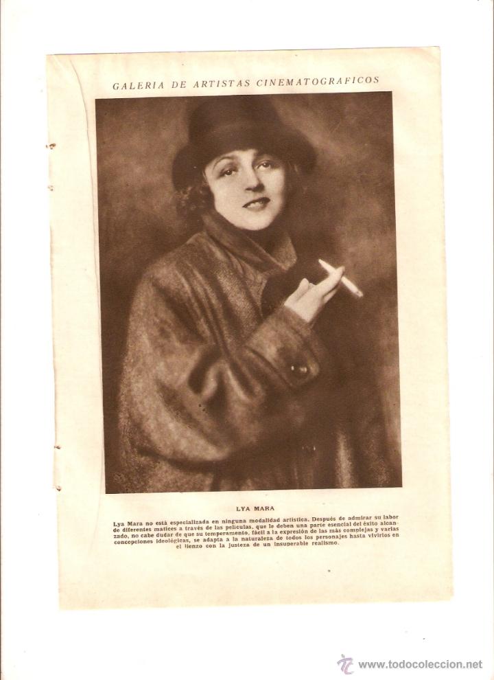 Collecting paper: A&Ntilde;O 1926 RECORTE PRENSA CINE LYA MARA WILLIAM FARNUM ACTOR ACTRIZ ARTISTA CINEMATOGRAFICO CINE
