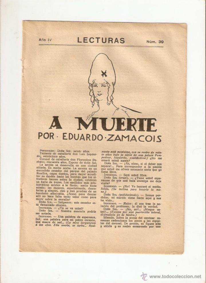 Collecting paper: A&Ntilde;O 1926 RECORTE PRENSA RELATO CORTO A MUERTE EDUARDO ZAMACOIS DIBUJO LONGORIA ILUSTRACIONES