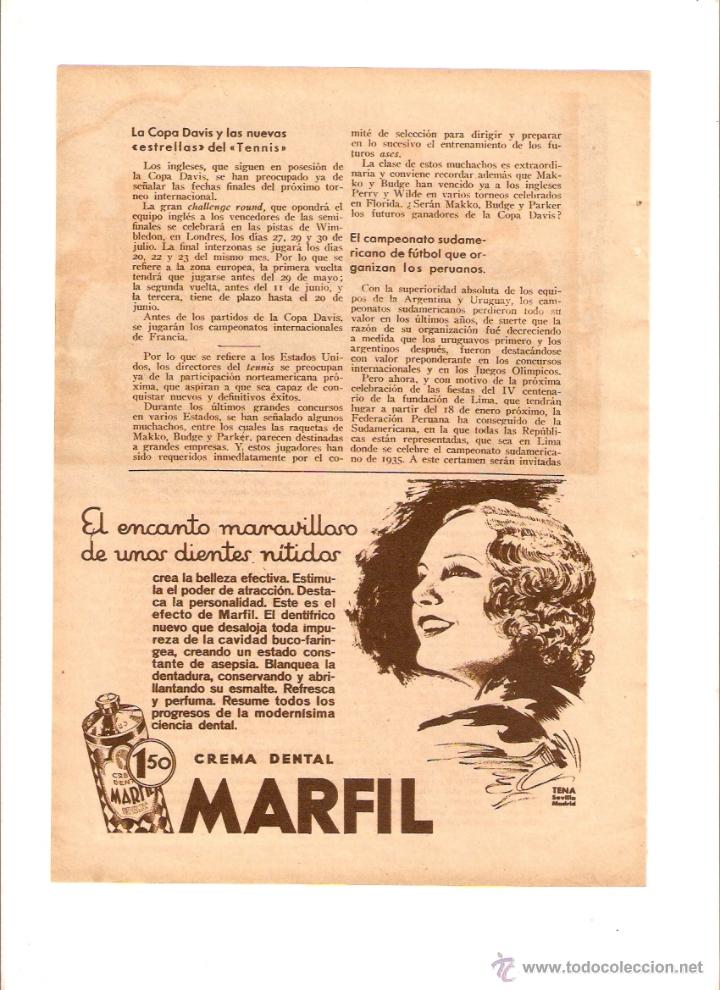Coleccionismo: A&Ntilde;O 1934 RECORTE PRENSA PUBLICIDAD CREMA DENTAL MARFIL