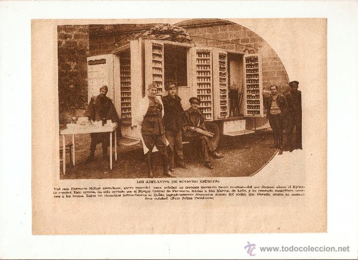 Collecting paper: A&Ntilde;O 1934 RECORTE PRENSA ADELANTOS DEL EJERCITO ESPA&Ntilde;OL FARMACIA MILITAR AMBULANTE