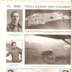 Coleccionismo: AÑO 1924 RECORTE PRENSA AVIACION RAID MELILLA CABO JUBY CANARIAS VISTA AEREA CADIZ CABO ESPARTEL