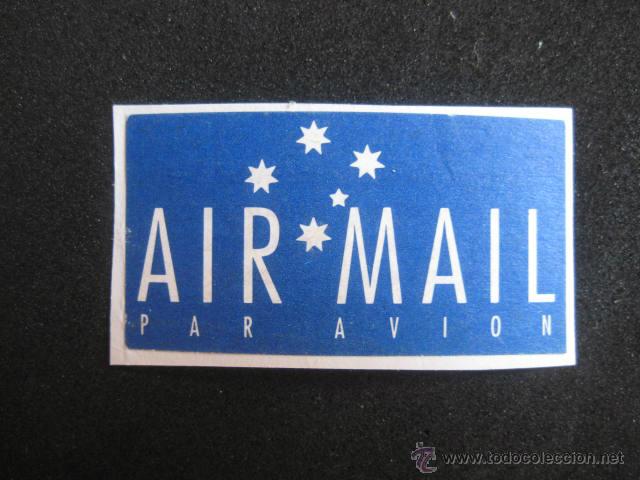 Coleccionismo: COLECCIONISMO POSTAL. ETIQUETA AEREA. AUSTRALIA..A&Ntilde;OS 70-80. ENVIO INCLUIDO.