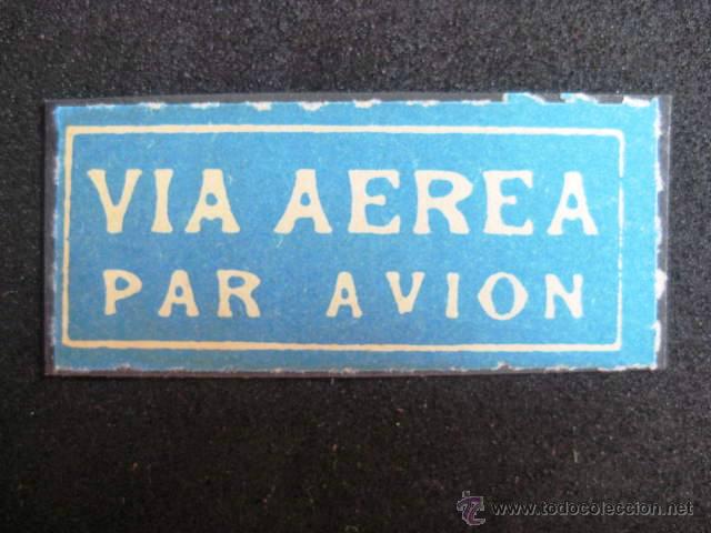 Coleccionismo: COLECCIONISMO POSTAL. ETIQUETA AEREA. ESPA&Ntilde;A..A&Ntilde;OS 70-80. ENVIO INCLUIDO.