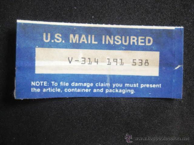 Coleccionismo: COLECCIONISMO POSTAL. ETIQUETA AEREA..USA. A&Ntilde;OS 70-80. ENVIO INCLUIDO.