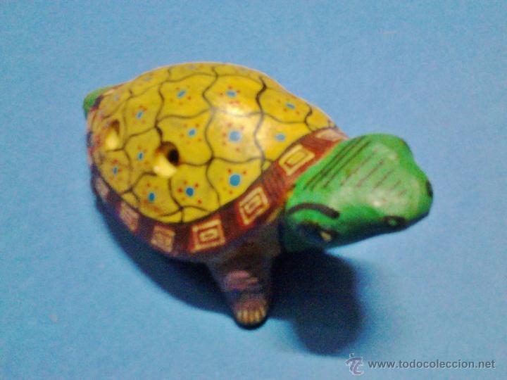 Sammeln: peque&ntilde;a - tortuga - terracota - instrumento musical - hecha a mano - arte inca - a&ntilde;os 90 - 67