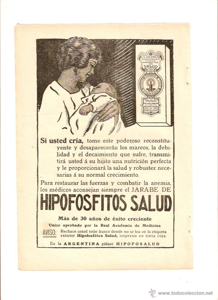 Collecting paper: A&Ntilde;OS 20 RECORTE PRENSA PUBLICIDAD JARABE HIPOFOSFITOS SALUD