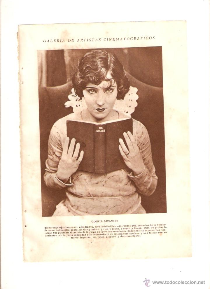 Coleccionismo: A&Ntilde;OS 20 RECORTE PRENSA CINE FOTOGRAFIA GLORIA SWANSON RAMON NAVARRO ARTISTAS CINE ACTRIZ ACTOR