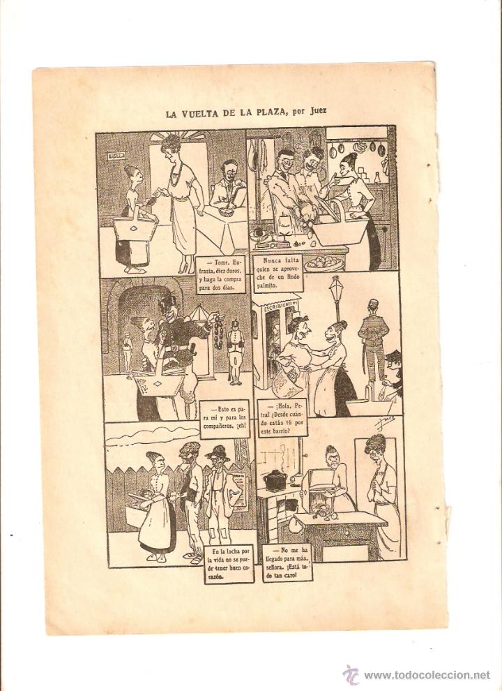 Collectionnisme: A&Ntilde;OS 20 RECORTE PRENSA HUMOR COMIC HOJA COMICA LA VUELTA A LA PLAZA POR JUEZ VI&Ntilde;ETAS DIBUJO