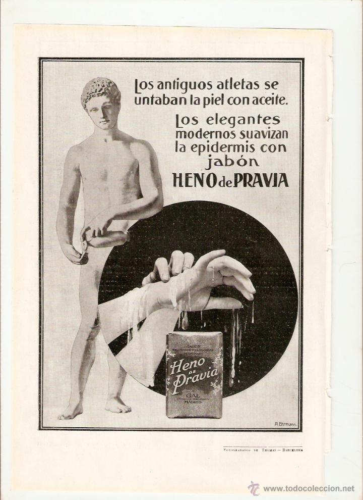 Collectionnisme: A&Ntilde;O 1913 RECORTE PRENSA PUBLICIDAD PASTILLA DE JABON HENO DE PRAVIA