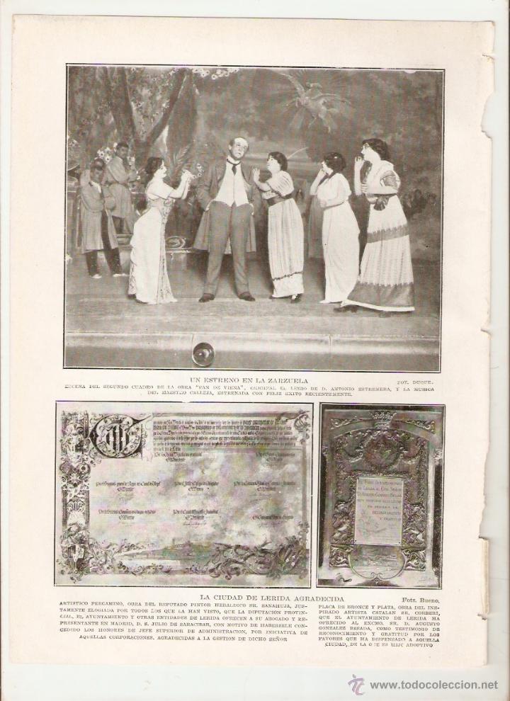Colecionismo: A&Ntilde;O 1913 RECORTE PRENSA PERGAMINO PLACA AGRADECIMIENTO LERIDA LLEIDA CORBERI SANAHUJA