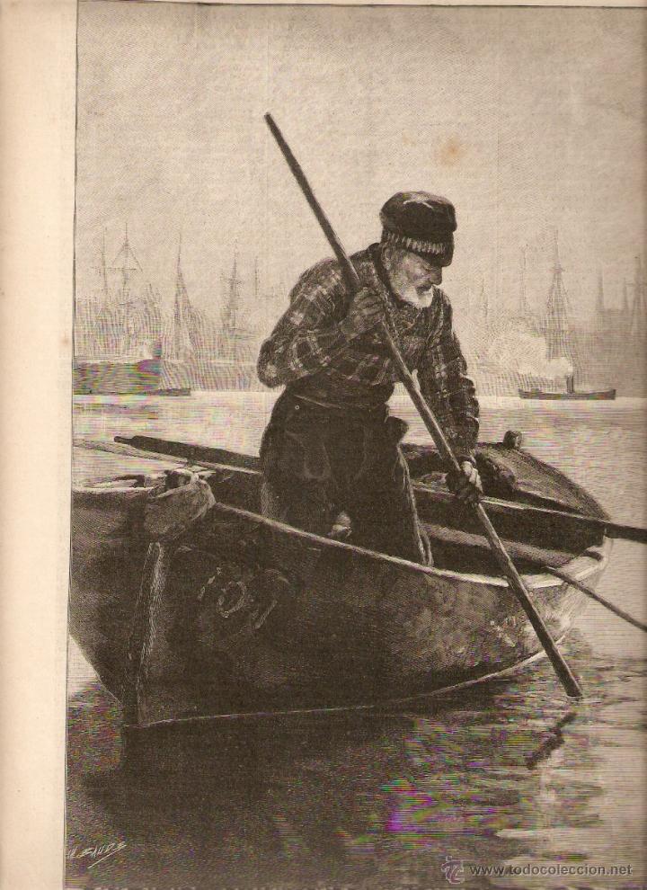 Collectionnisme: A&Ntilde;O 1890 RECORTE PRENSA PINTURA GRABADO CUADRO PESCADOR DE ALMEJAS DIONISIO BAIXERAS BAUDE