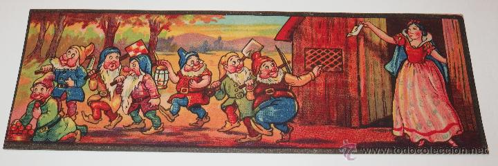 Coleccionismo: BLANCANIEVES Y LOS 7 ENANITOS,DISNEY,LITOGRAF&Iacute;A PARA PLUMIER,A&Ntilde;OS 40