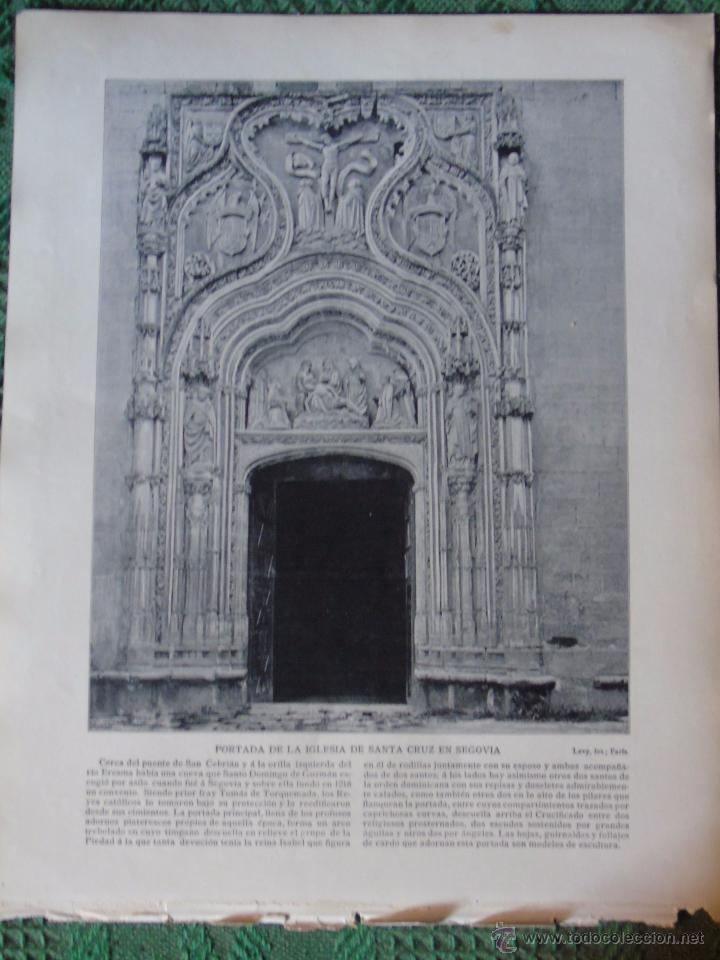 Sammelleidenschaft Papier: FOTO L&Aacute;MINA SIGLO XIX. 1898. PANORAMA NACIONAL. SEGOVIA. IGLESIA SANTA CRUZ. ASTURIAS COVADONGA 222