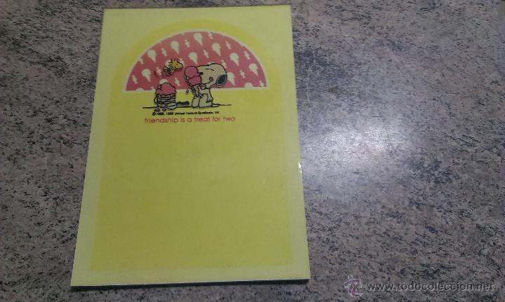 Coleccionismo: LIBRETA SNOOPY - 30 HOJAS , 24X17 CM - EXCL. BUTTERFLY ORIGINALS,LTD. A&Ntilde;OS 70/80( MAS 5 EUROS ENVIO)