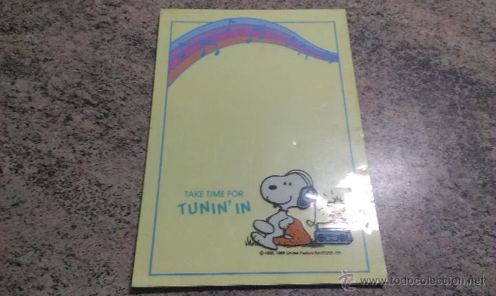 Coleccionismo: LIBRETA SNOOPY - 30 HOJAS , 24X17 CM - EXCL. BUTTERFLY ORIGINALS,LTD. A&Ntilde;OS 70/80( MAS 5 EUROS ENVIO)