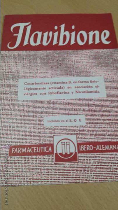 Sammelleidenschaft Papier: ANTIGUA PUBLICIDAD FARMACIA FLAVIBIONE