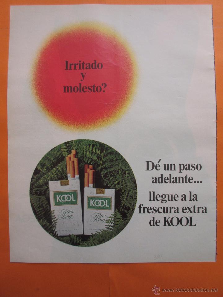 Coleccionismo: PUBLICIDAD 1969 - COLECCION TABACO - KOOL - Foto 1