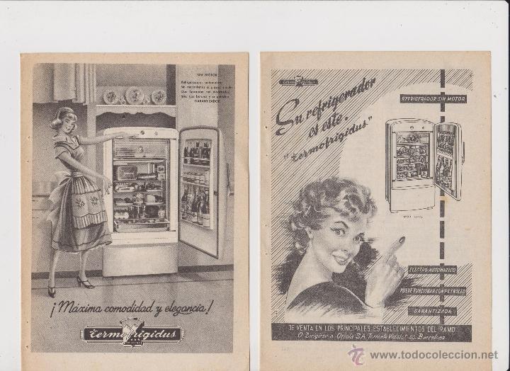 Coleccionismo: 2 anuncios publicidad neveras refrigeradores termofrigidus