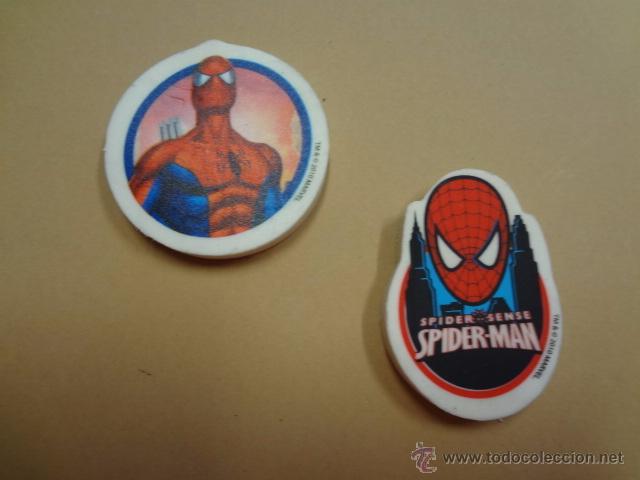 Coleccionismo: lote 2 gomas de borrar - spiderman - car90 - Foto 1