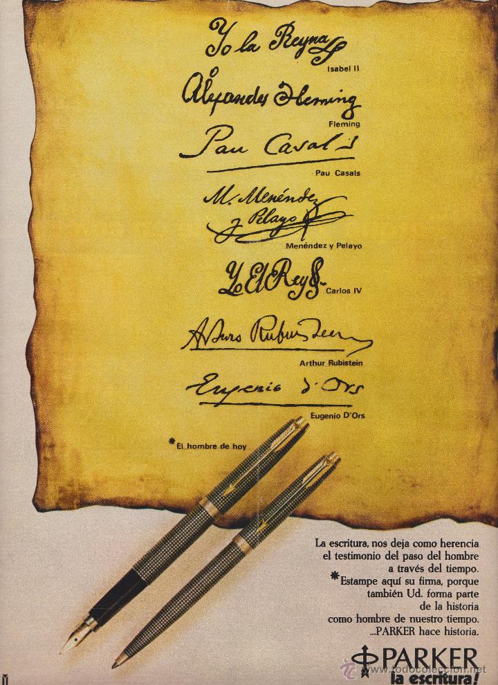 Coleccionismo: publicidad boligrafo parker