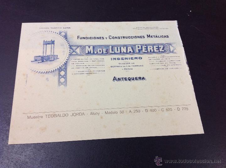 Coleccionismo: Tarjeta publicitaria M.de luna perez