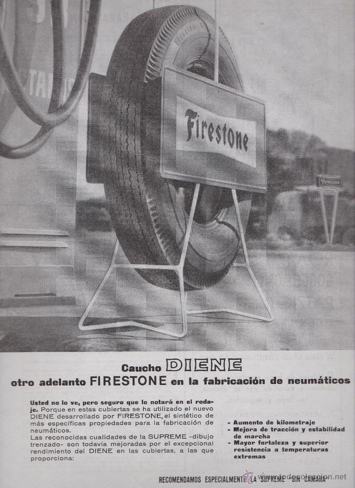 Colecionismo: publicidad cubiertas  neumaticos firestone