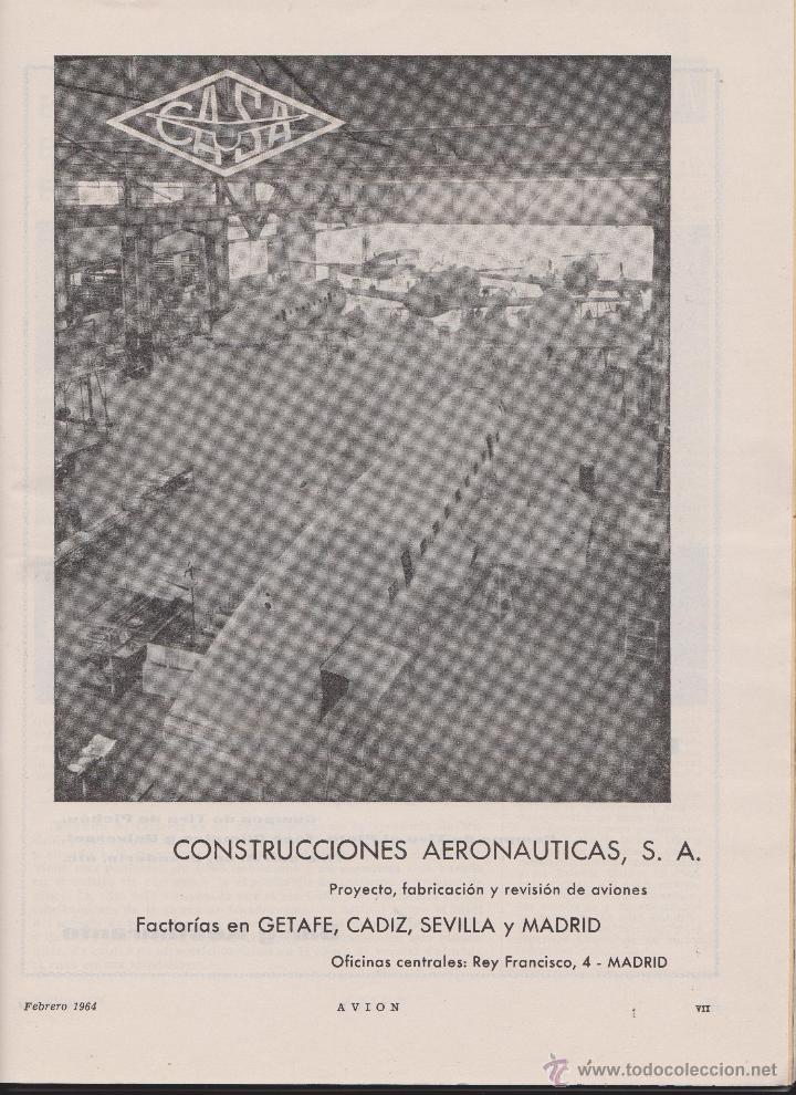 Colecionismo: publicidad aviones construcciones aeronauticas sa (casa)