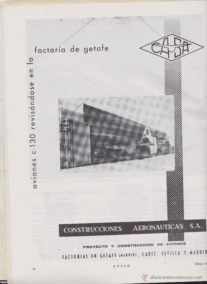 Colecionismo: publicidad aviones construcciones aeronauticas sa (casa) de 1962